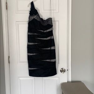 Black and silver cocktail dress